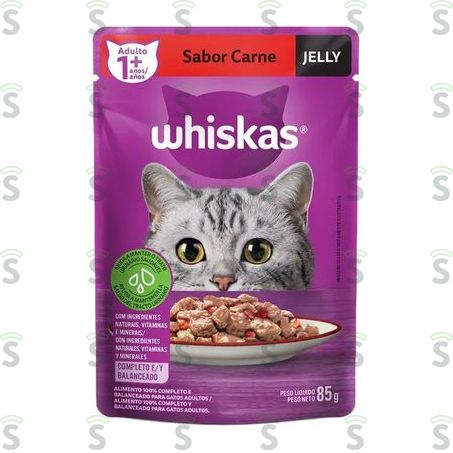  Whiskas-alimento Sache 85g Jelly Carne