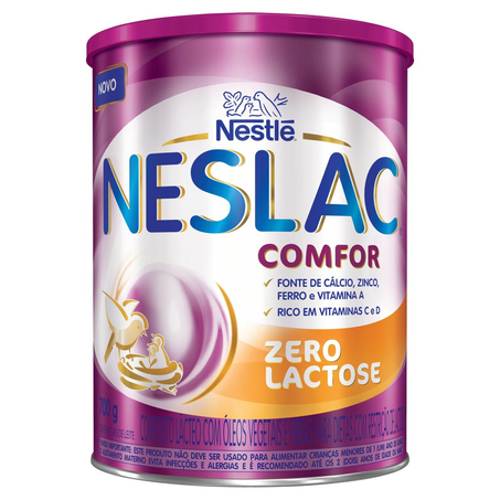 Composto Lácteo Neslac 700g - Comfor - Zero Lactose - Lata