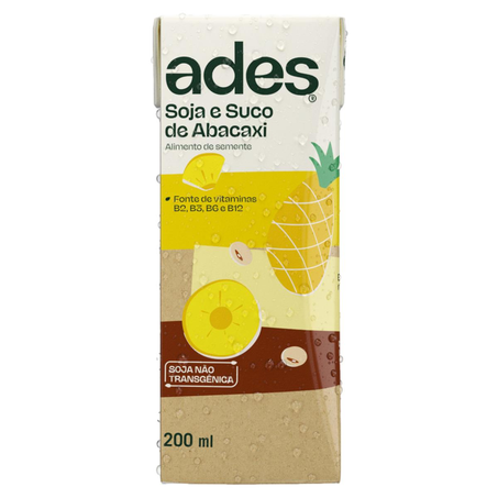 Bebida de Soja Ades 200ml - Abacaxi - TP