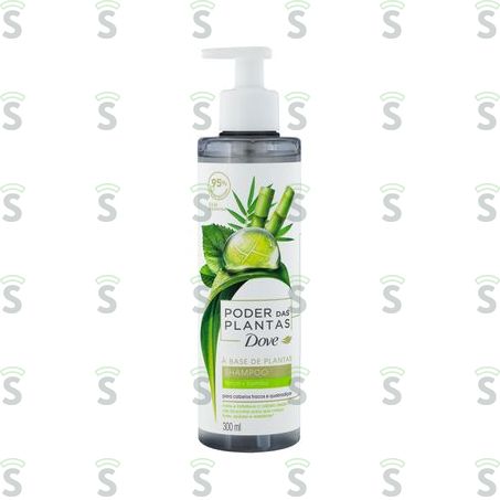  Shampoo Dove Poder Das Plantas Força + Bambu Frasco 300ml