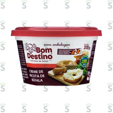  Creme de Ricota de Búfala Bom Destino Embalagem 200g