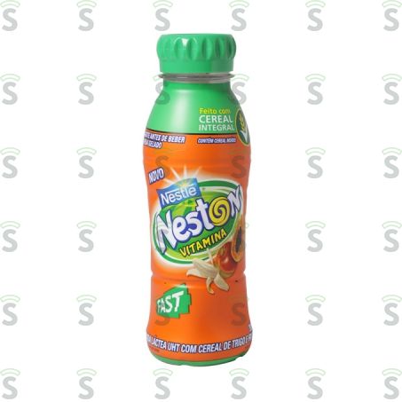  Bebida Láctea Neston Fast - Banana, Maçã e Mamão Vitamina Garrafa 300ml