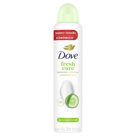 DESODORANTE DOVE AEROSSOL EMBALAGEM ECONOMICA PEPINO & CHÁ 250ML