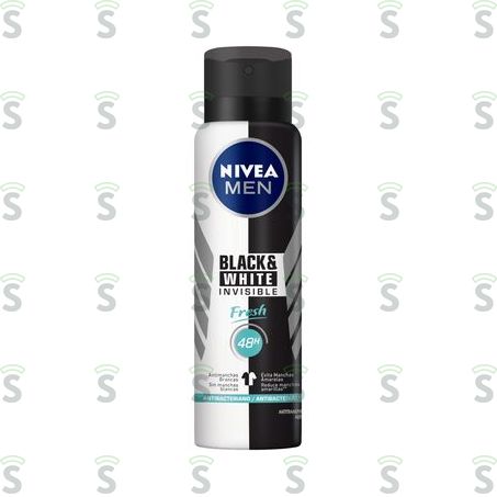  Antitranspirante Aerosol Nivea Men Invisible For Black & White Frasco Spray 150ml