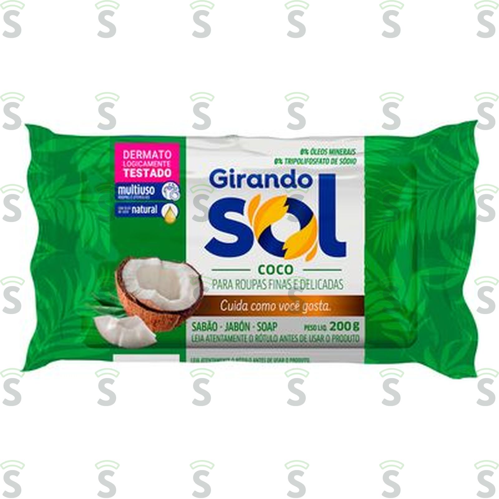 Sabão em Barra Girando Sol Coco Embalagem 200G