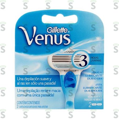  Cartucho Para Aparelho de Barbear Gillette Venus Embalagem 2un