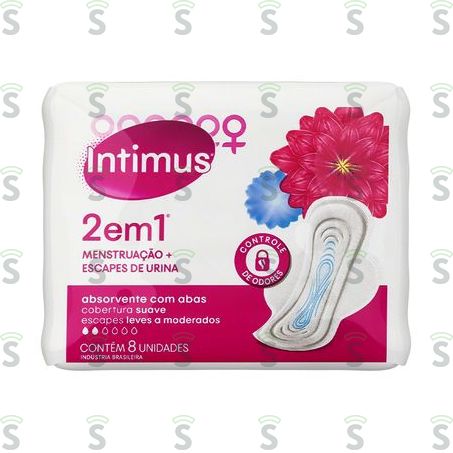  Absorvente Com Abas Suave Intimus Pacote 8 Unidades