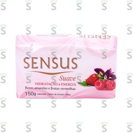  Sabonete Sensus Suave Extrato de Rosas Embalagem 150g