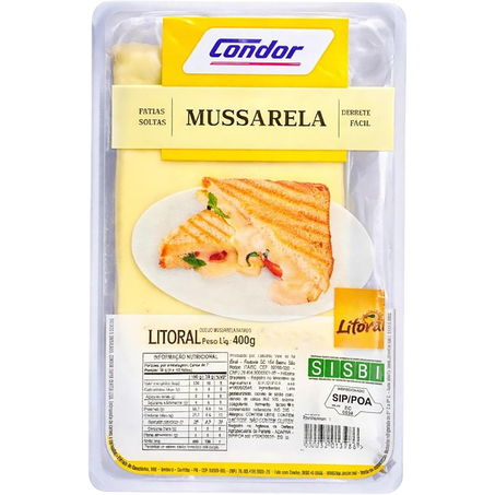 Queijo Mussarela Litoral 400g - Fatiado