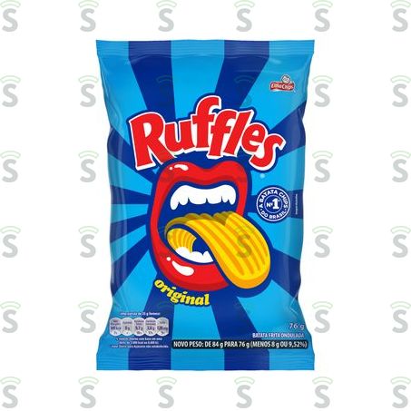  Batata Frita Ondulada Original Elma Chips Ruffles Pacote 76g