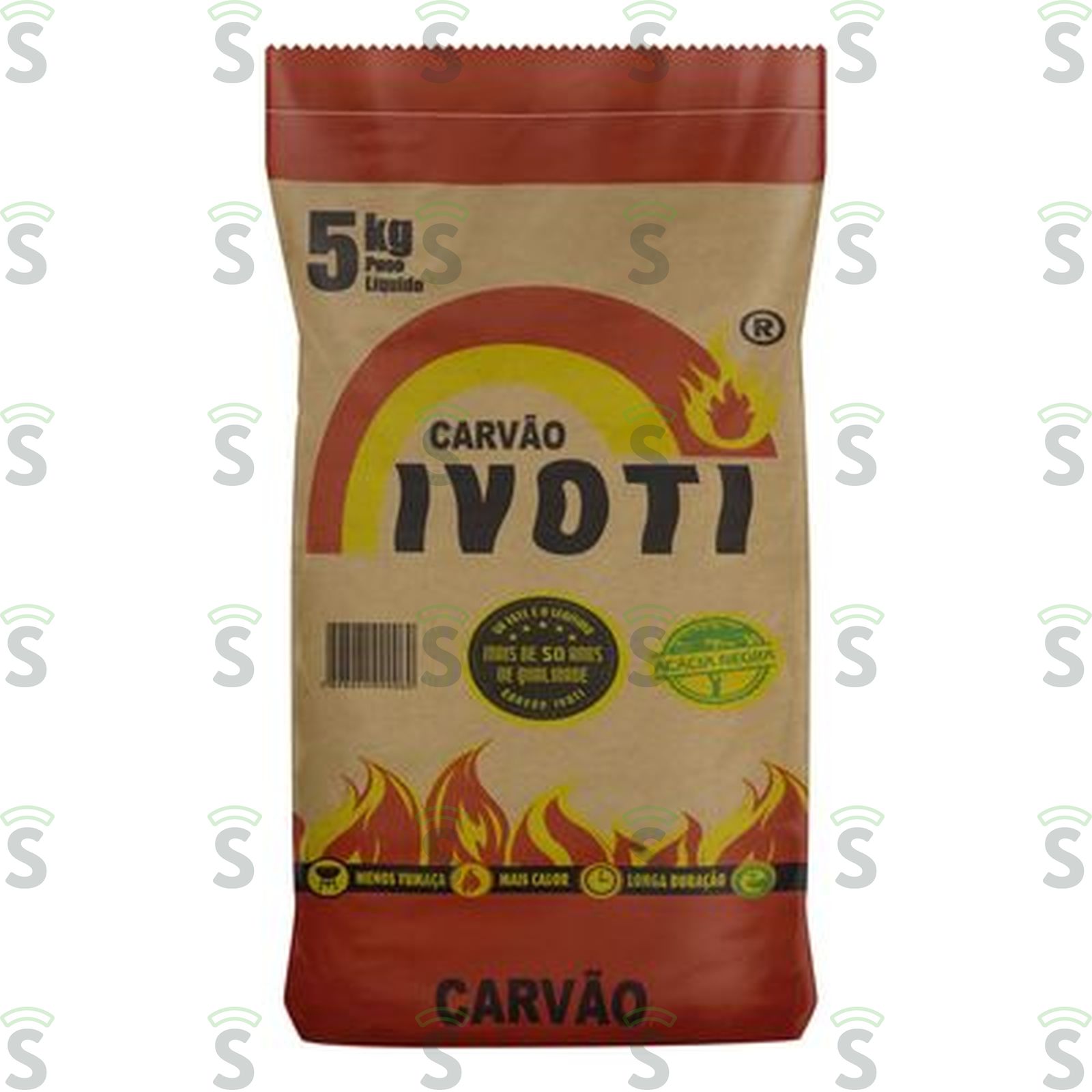 Carvão de Acácia Negra Ivoti Pacote 5KG