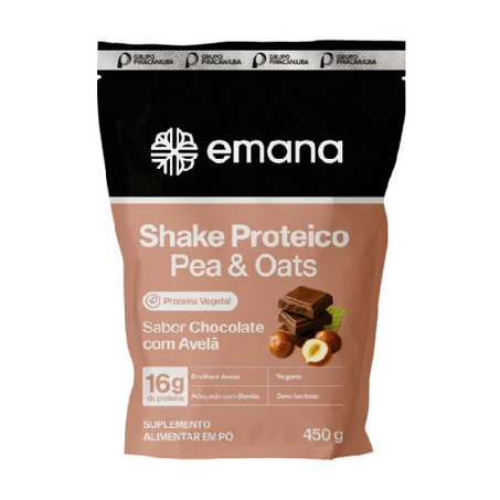 Shake Protein Emana Vegano Chocolate C/Avelã 450g