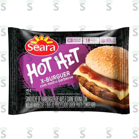  Sanduíche Seara Hot Hit X-burguer Molho Barbecue 145g