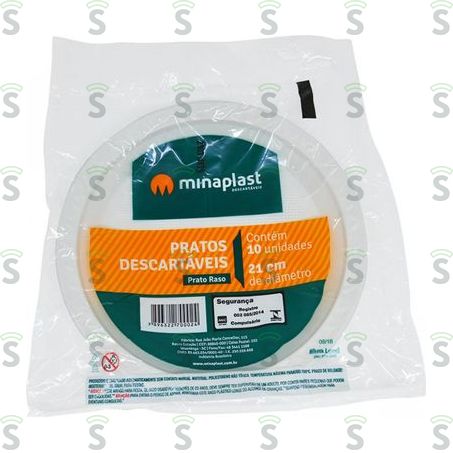  Minaplast-pratos Descartaveis 21cm C/10