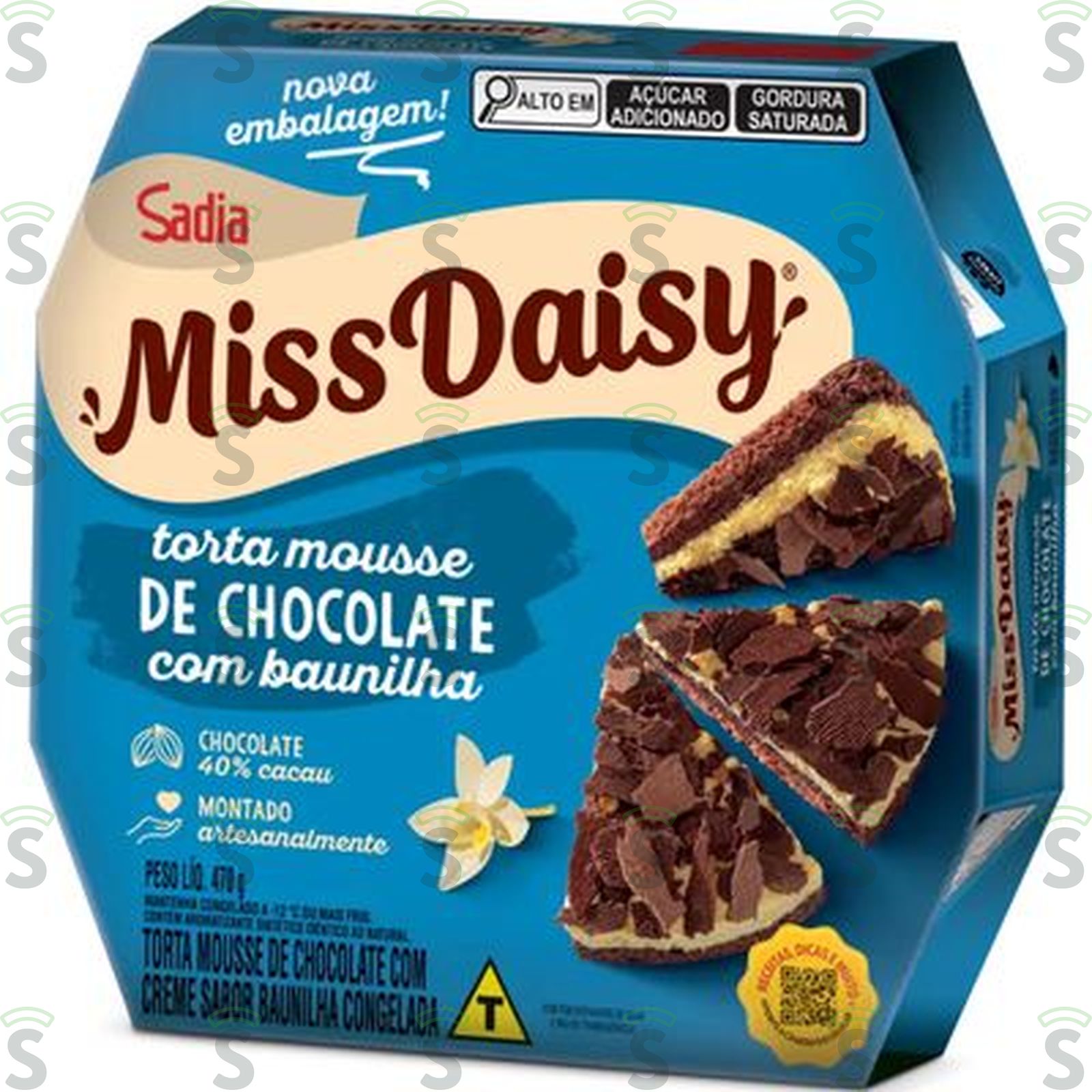 Torta Sadia Miss Daisy Chocolate com Vanilla 470G