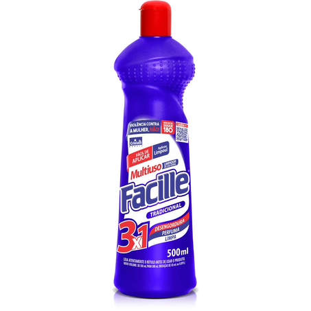 Limpador Multiuso Facille 500ml - Tradicional