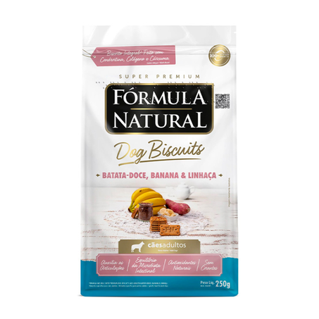 Biscoitos Fórmula Natural Dog Biscuits para Cães de Adultos de Médio e Grande Porte Sabor Batata Doce 250g
