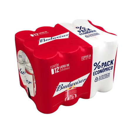 Cerveja Budweiser 350ml - Com 12 Unidades