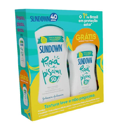 Protetor Solar Sundown N. 50 200ml Grátis N.50 100ml