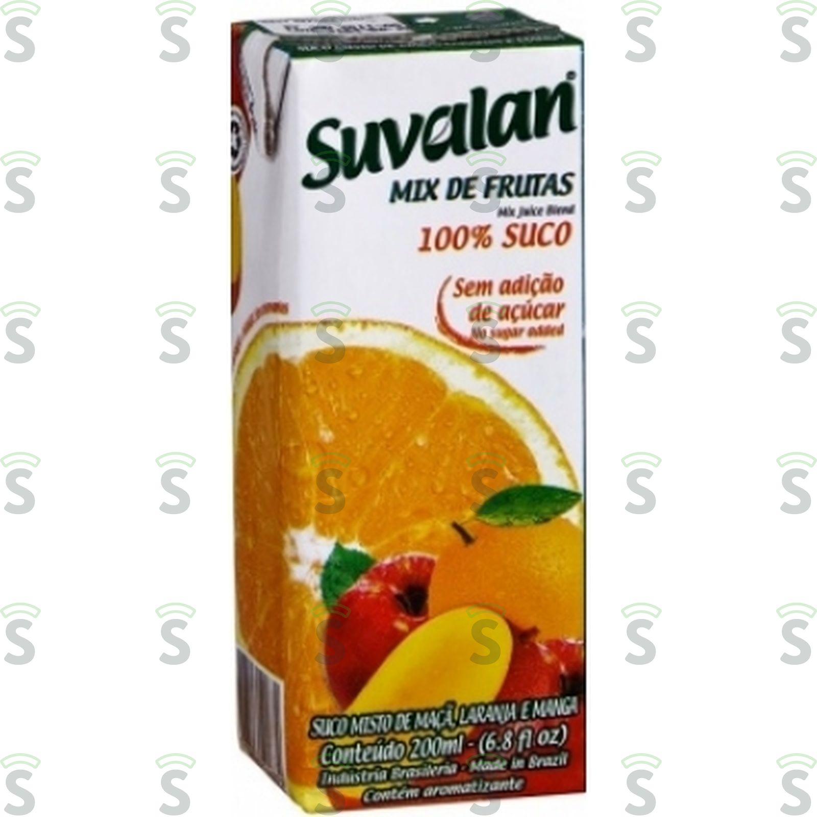 Suco Pronto Suvalan Mix Maçã, Laranja E Manga Sem Adição de Açúcar Caixa 200ML
