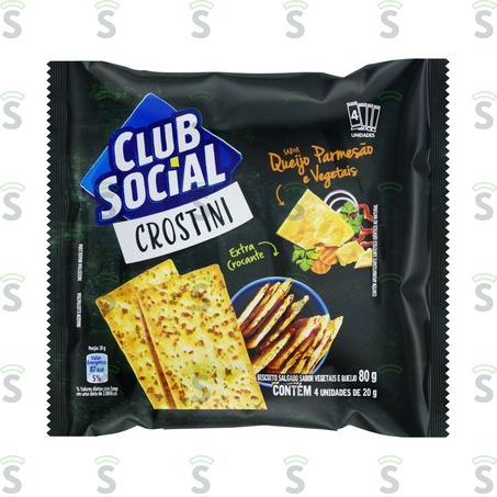  Club Social-crostini 80g Parmesao Vegeta