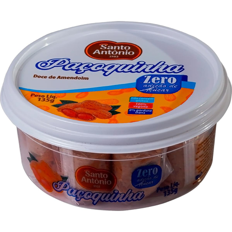 Paçoca Santo Antônio 135g - Rolha - Zero