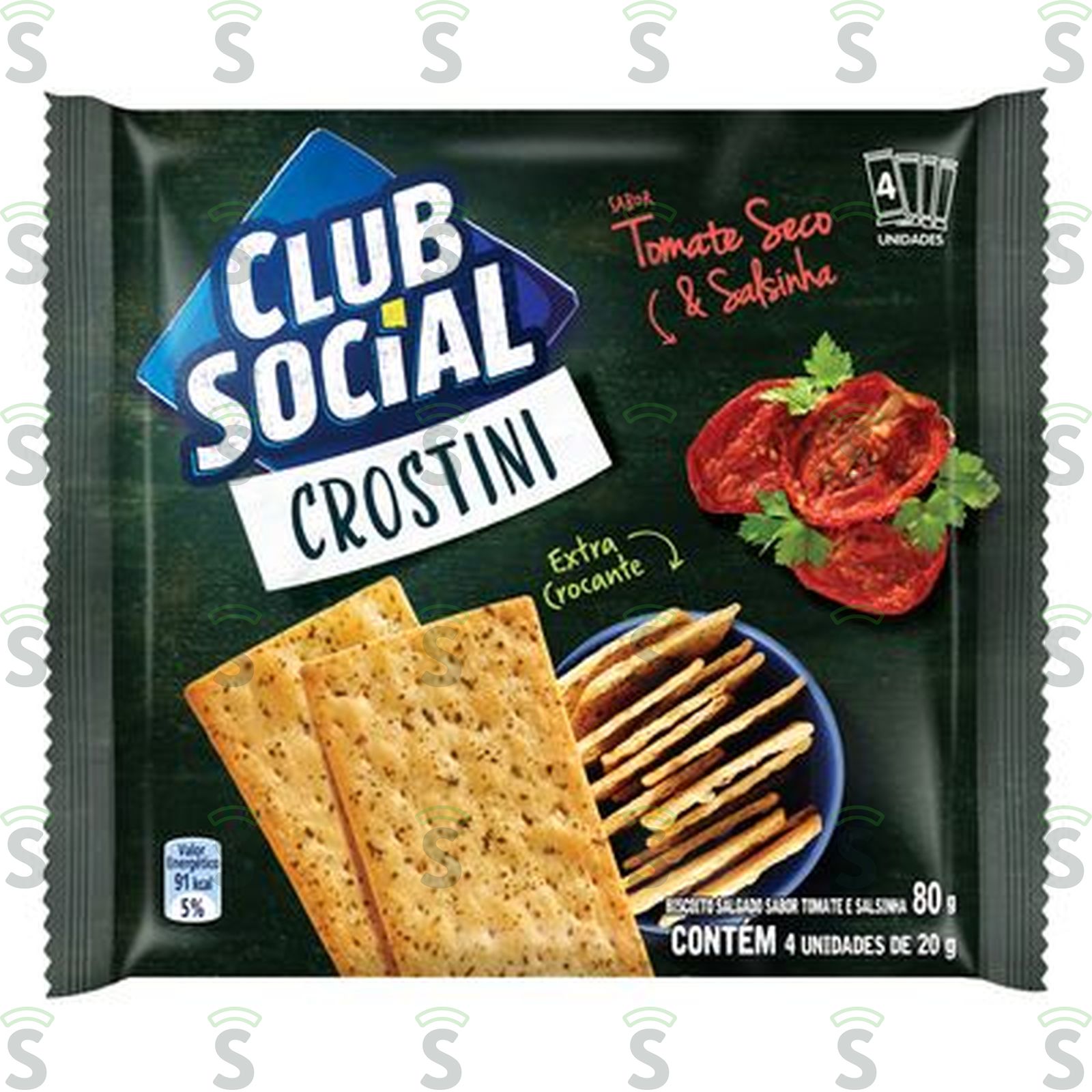 Club social-crostini 80g tomate salsinha