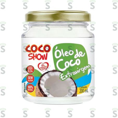  Óleo de Coco Extra Virgem Coco Show Pote de Vidro 200ml