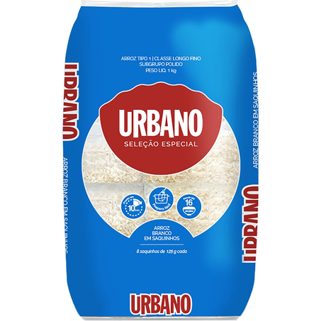 Arroz Urbano 1kg - Saquinhos - Branco