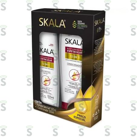  Kit Shampoo + Condicionador Skala Fios Renovados Caixa Com 2un - 650ml