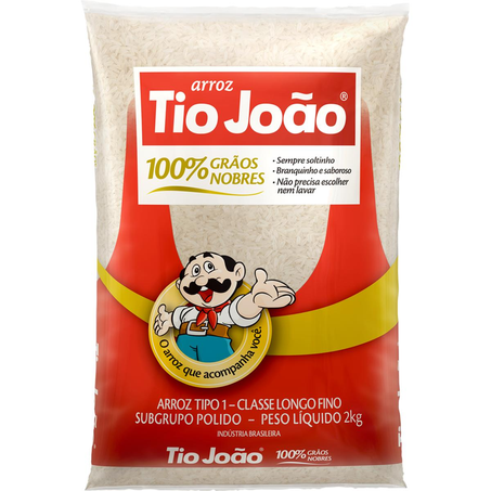 Arroz Tio João 2kg - Branco