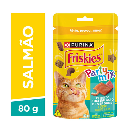 Petisco Friskies Party Mix 80g - Salmão