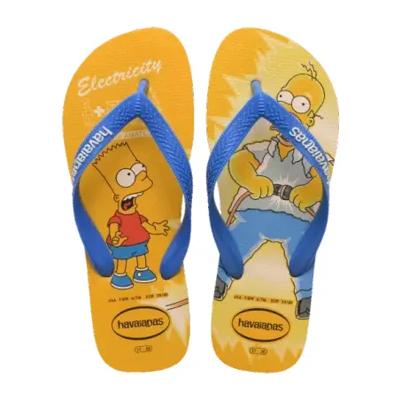 SANDÁLIAS HAVAIANAS SIMPSONS ELECTRICITY AMARELO CAJÁ 41/42 