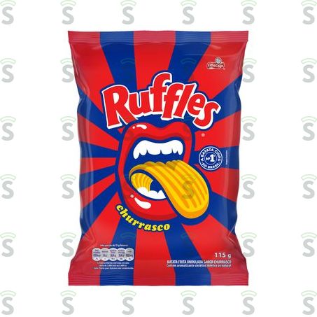  Batata Frita Ondulada Churrasco Elma Chips Ruffles Pacote 115g