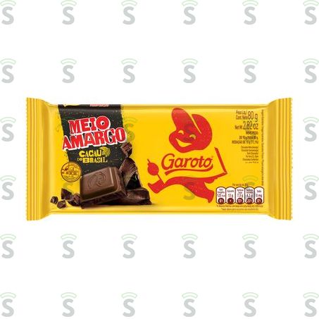  Garoto-chocolate 80g Meio Amargo