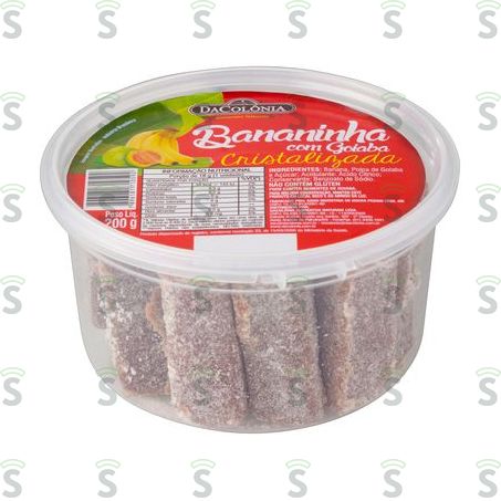  Bananinha Dacolônia Com Goiaba Cristalizada Embalagem 200g