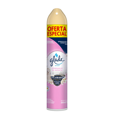 Purificador de Ar Aerossol Glade 360ml - Lembranças de Infância - Oferta Especial