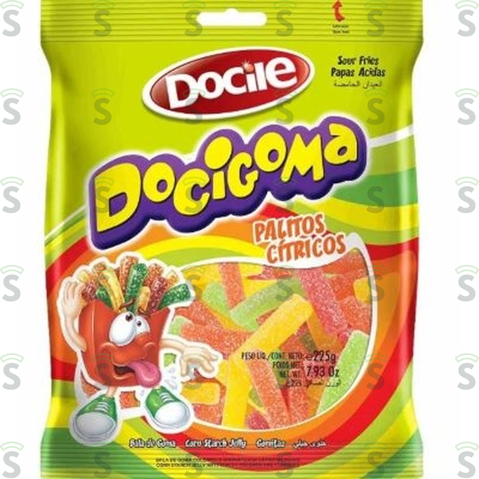 Goma Palitos Cítrico Docile 225G
