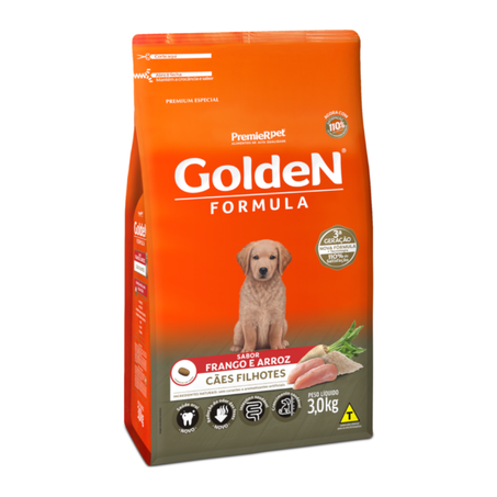 Ração Golden Fórmula para Cães Filhotes Frango e Arroz 15Kg