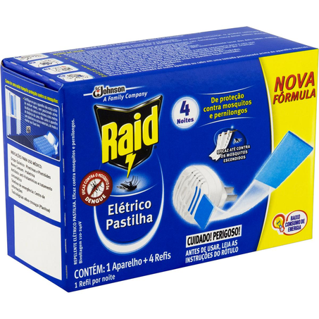 Inseticida Elétrico Raid Pastilha - Com Aparelho