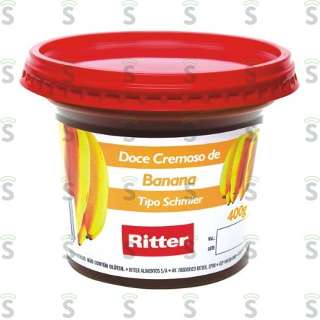  Doce Cremoso de Fruta Ritter Banana Embalagem 400g
