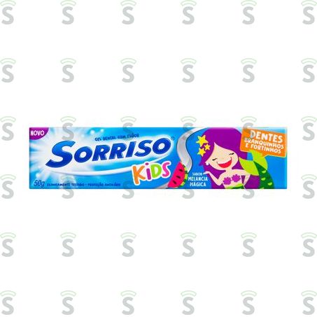  Gel Dental Com Flúor Sorriso Kids Melancia Mágica Caixa 50gr