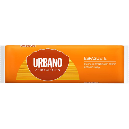 Massa de Arroz Urbano 500g - Sem Glúten - Espaguete