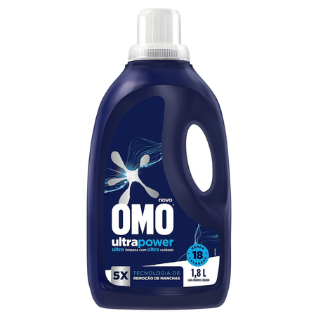 Sabão Líquido Omo 1,8 Litro - Ultra Power - Frasco