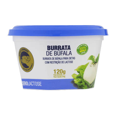 Queijo burrata de búfala zero lactose Búfalo dourado 120g