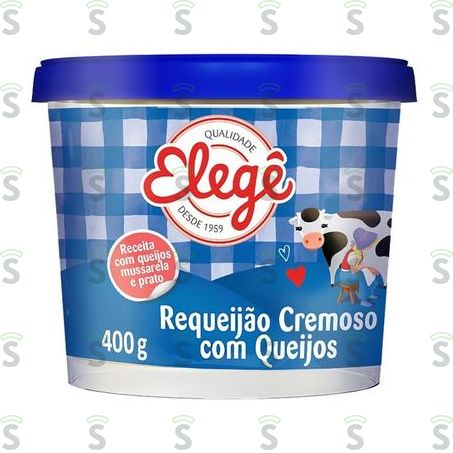  Requeijão Cremoso Com Queijo Elegê Pote 400g