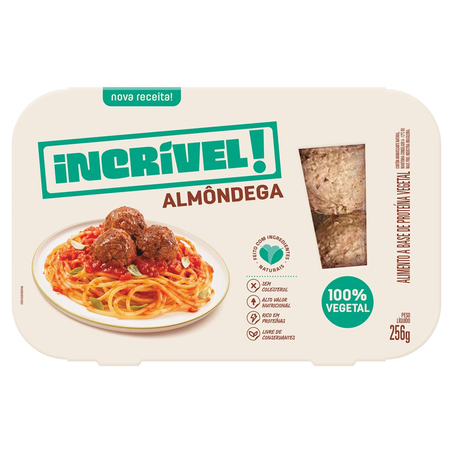 Almôndega Vegetal Incrível 256g - Congelada