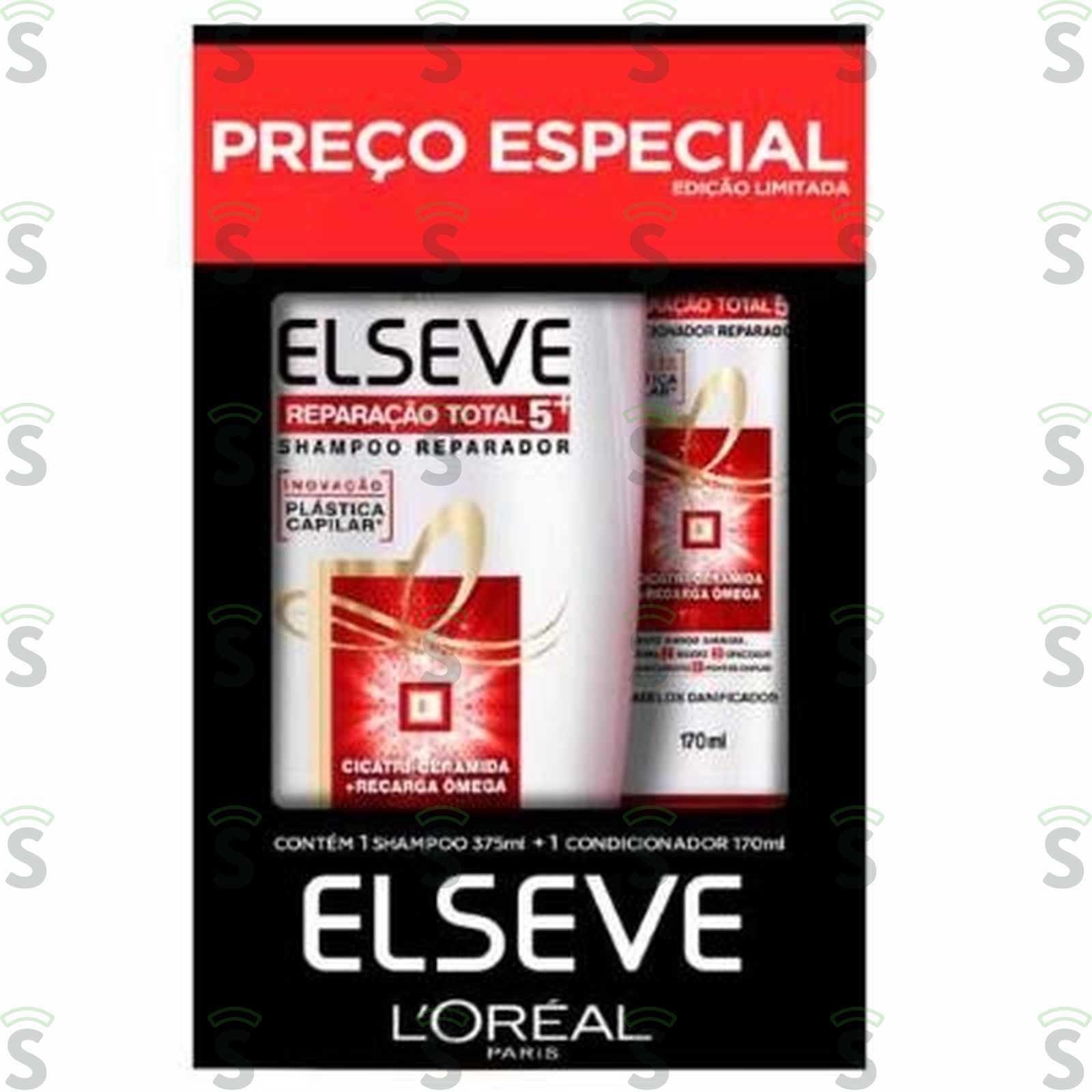 Kit Shampoo 375ml + Condicionador 170ml L'oréal Paris Elseve Reparação Total 5+ Caixa com 2un - 545ml