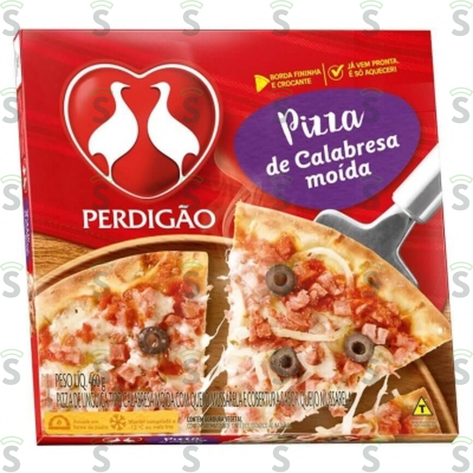 Pizza Congelada Perdigão Calabresa Moída 460G