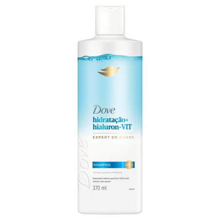 Shampoo Dove 370ml - Hidratação - Hialurônico